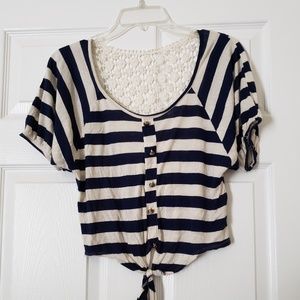Stripped navy summer top